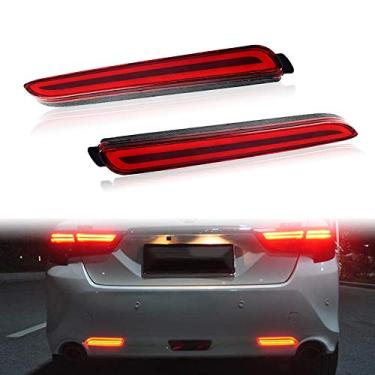 Imagem de PGONE Refletores traseiros de LED vermelhos Luz traseira de freio de neblina Luzes traseiras de sinal de giro sequencial Kit de acessórios para Toyota Rav4 Camry Sienna Matrix Venza Avalon Lexus RC250