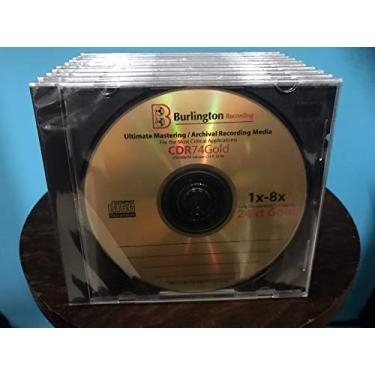 Imagem de Gravação Burlington de ouro 24 quilates Ultimate Archival Mastering CD-R pacote com 10