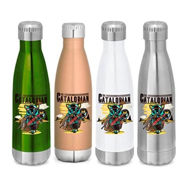 Imagem de Garrafa Térmica Inox Brilhante 510 ml Catalorian Mandalorian (Dourado)