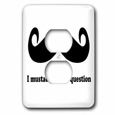 Imagem de 3dRose lsp_112221_6 Capa de tomada I mustache you a question 2, multicolorido