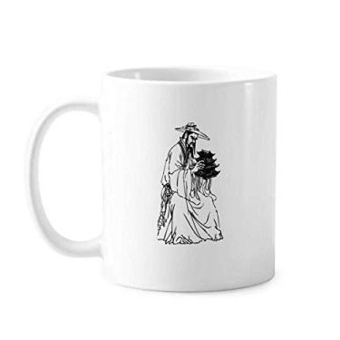 Imagem de Dao Religion China Ink Ppriest Caneca Cerâmica Café Porcelana Utensílios de Mesa