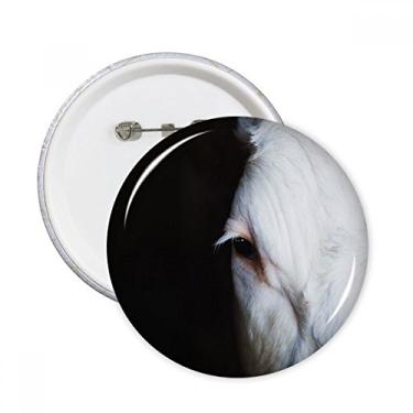 Imagem de Broche redondo para fotografia de animais de organismo terrestre com emblema de botão para decoração 5 peças