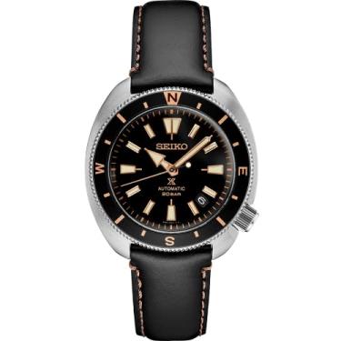 Imagem de SEIKO Relógio masculino SRPG17 Prospex preto 42,4 mm aço inoxidável, Preto, Casual, mergulhador