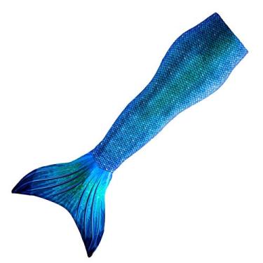 Imagem de Cauda de sereia para natação (sem monofin) com proteção de ponta MER-Shield, tamanhos adultos (lagoa azul, adulto grande (JL 12-16))