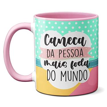 Imagem de Caneca Da Pessoa Mais Foda Desse Mundo Lhama Fofa Meditando (Rosa)