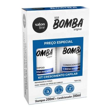 Imagem de Kit Shampoo + Condicionador Sos Bomba Original Salon Line 200ml - Kit