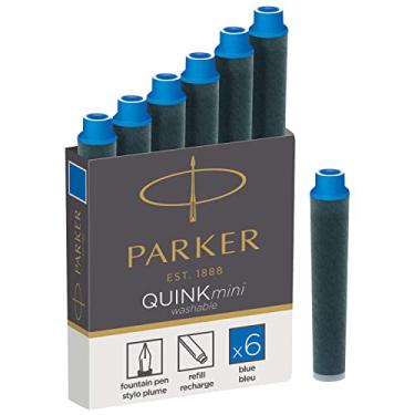 Imagem de Parker Cartuchos de tinta para mini caneta-tinteiro | Tinta azul QUINK | 6 unidades