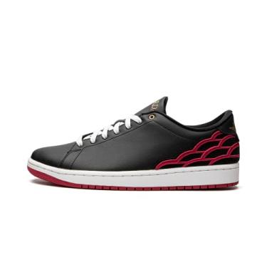 Imagem de Men's Jordan Centre Court Black/White/Metallic Gold/Mystic Hibiscus (DQ8577 001) - 9.5