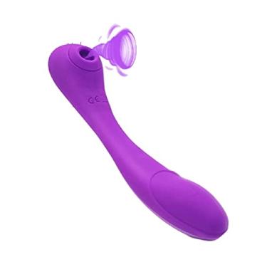 Imagem de Vibrador e Sucção Clitóris Estimulador Ponto G Sucção Massageador 14 Frequências Brinquedos Sexuais Zatla Shop (Roxo)