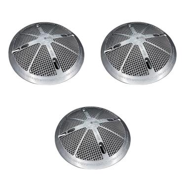 Imagem de Kit 3 Tampas Fsb para Ralo Dreno de Piscinas com Vazão de 25 Mil Litros Prata 30m Sodramar