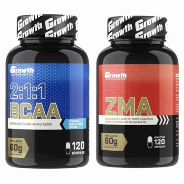 Imagem de Kit Bcaa 120 Caps + Zma 120 Caps Growth Supplements