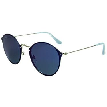 Imagem de Óculos de sol flutuantes polarizados F-4303 retrô retrô com lentes planas, Blue Gold, Medium