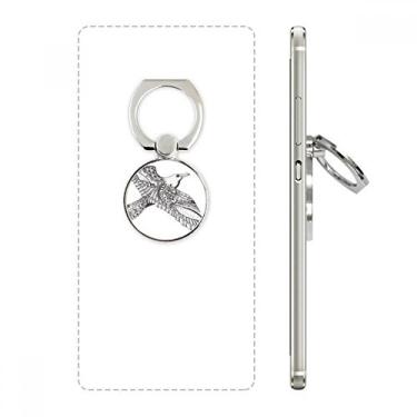 Imagem de Suporte de anel para celular com pintura de pássaro voando e feroz