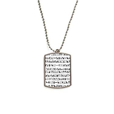 Imagem de DIYthinker Colar Egito Totem Hieróglifos Fresco Repeat Corrente de Aço Inoxidável com Pingente para Cachorro