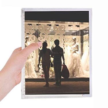 Imagem de Lovers Caderno de fotografia de cena noturna de casamento com folhas soltas diário recarregável de papelaria