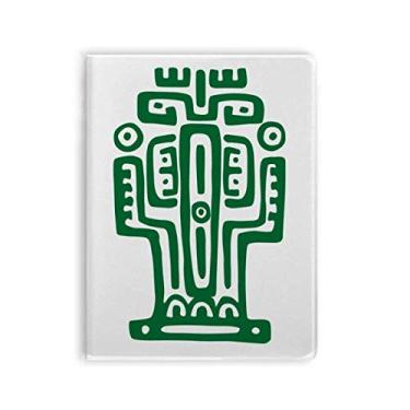 Imagem de Diário de capa macia para caderno de cactos da civilização antiga do México Totems