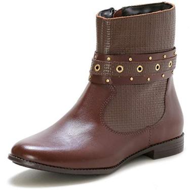 Imagem de Bota Casual Feminina Couro Lisa Conforto Dia a Dia Doc Shoes