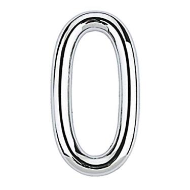 Imagem de BemFixa Numero 00 - 75mm Zamac Cromado Autoadesivo