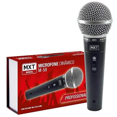 Imagem de Microfone Dinâmico De Metal MXT M-58 Preto Cabo 3m