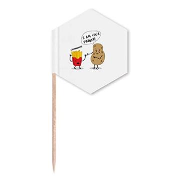 Imagem de Bandeiras de palitos de batata fritas Origin para cupcakes palitos festa celebração