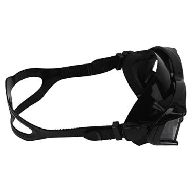 Imagem de Óculos de Mergulho, Óculos de Snorkeling Visão de Ângulo Amplo Evitar Vazamento para Exterior para Adultos (Preto)