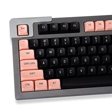 Imagem de Teclas rosa e preta, 150 teclas Doubleshot MSA Profile Custom Keycaps para teclado gamer 61/64/68/84/87/96/104/108