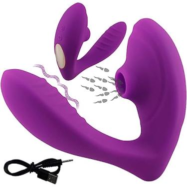 Imagem de Vibrador e Sucção com 10 Velocidades Para Mulheres Sugador Clitóris Estimulador Erótico