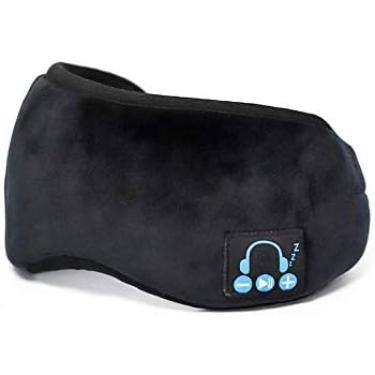 Imagem de Máscara Ocular Bluetooth Com Estampa De Leopardo, Viseiras Para Dormir Alto-falantes Integrados Microfone Blackout Perfeito, Fones De Ouvido Para Dormir Com Cancelamento De Ruído,Preto,Pleasant63