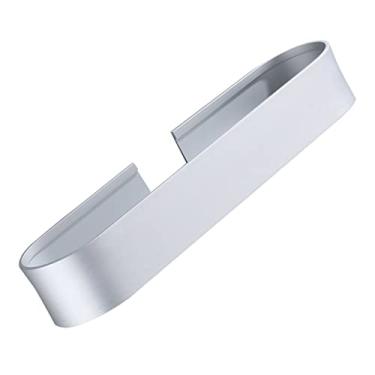 Imagem de LAPYAPPE Prateleira de armazenamento de metal sem perfuração, prateleiras montadas na parede para suporte de toalha de armazenamento, ventosa de banheiro, suporte de sucção de canto para chuveiro, armazenamento de banheiro, suporte montado na parede