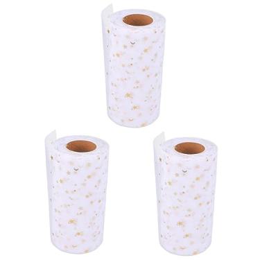 Imagem de NOLITOY 3 Pçs Lua Presépio Fitas Caprichosas Largas Enrolando Carretel De Casa Lantejoulas Tutu Rendas Malha Estrela Meia De Natal Tecido Branco Xcm Gaze Festa Tule