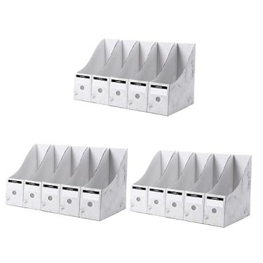 Imagem de Amosfun 15 Pçs Acessórios De Estante Simples Como Organizador De Bancada De Papelão Armário Estante Pasta Estante Para Suprimentos Mostrados Rack De Armazenamento Bin Escrivaninha Pastas