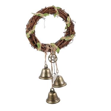 Imagem de Garneck Anéis De Guardanapo De Vime Círculo De Vime Acessórios Para Casa Suprimentos De Bruxa Sinos De Bruxaria Carrilhão De Vento Guirlanda Decorativa Aro DIY Artesanato Guirlanda Adorno