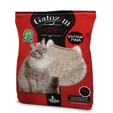 Imagem de Kit 5 Areias Higiênica Sanitária Gato Gatozim 4kg - Extra Fina.100% Natural.