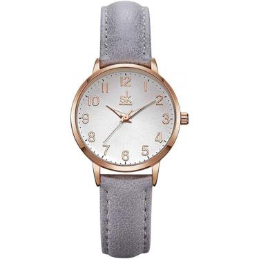 Imagem de Relógio Feminino Luxo Pulseira Couro Quartz