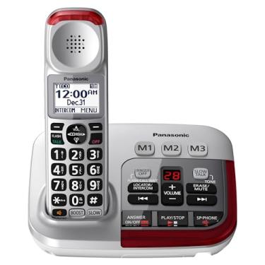 Imagem de PANASONIC Telefone sem fio amplificado com secretária eletrônica digital - KX-TGM450S - 1 aparelho (prata)