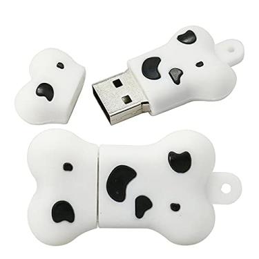Imagem de 32 GB Bone Shape USB Flash Drives Pen Drive memória flash Stick Pendrives disco flash USB Thumb Drive U disco USB Drive USB 2.0 Pen Drive pen drive (branco)