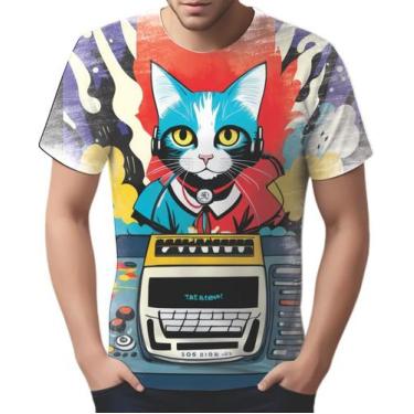 Imagem de Camiseta Camisa Tshirt Gato Gatinho Pop Art Abstrata Hd 3 - Enjoy Shop