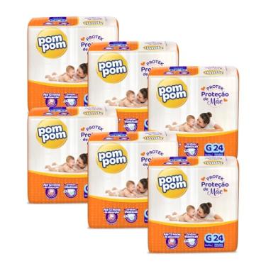 Imagem de Fralda Pom Pom Protek Proteção de Mãe Jumbo G 144 Unidades
