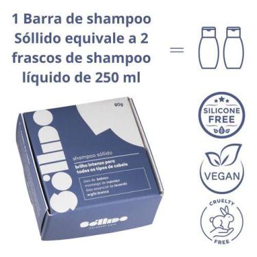 Imagem de Shampoo Vegano Barra Sóllido 80G Brilho Intenso - Sollido