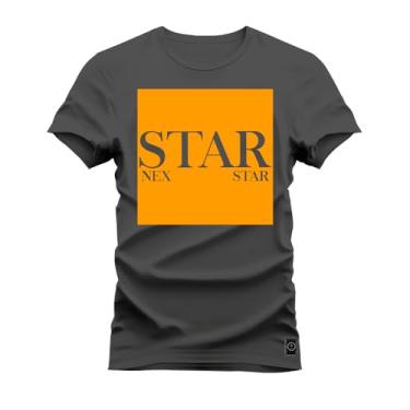 Imagem de Camiseta Algodão Estampada Premium Star Separation Grafite G
