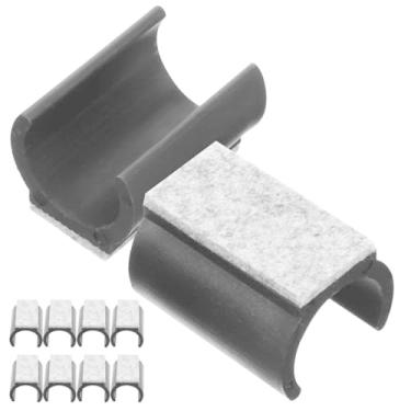 Imagem de HEMOTON 10 Peças De Plástico Para Pés De Cadeira Em Formato De U Tampas De Tubulação Que Deslizam Cobertura De Almofada De Pé Em Formato De Retângulo Protetores Antiderrapantes De Ponta