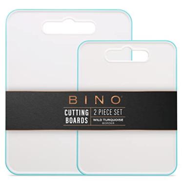 Imagem de BINO Tábua de corte – 2 peças de tábuas de corte | Plástico livre de BPA, durável, superfície grande, multiuso, dupla face, pode ser lavada na lava-louças | Acessórios Charcutaria | Utensílios para casa e cozinha