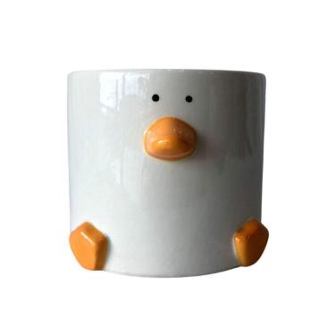 Imagem de Cachepot Decorativo Em Porcelana Duck Off White 11x14 Cm