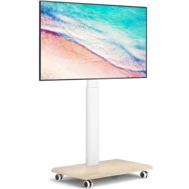 Imagem de YOMT Suporte de TV de chão com suporte para TVs de tela plana/curvas de 32 a 70 polegad...