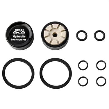 Imagem de VANICE Kit de reparo de vazamento de óleo de pistão de freio a disco hidráulico de bicicleta, substituição de pistão duplo de cerâmica para Shimano SLX, XT, XTR