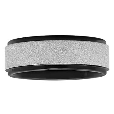 Imagem de Steel Nation Jewelry Coleção masculina de aliança contemporânea de carboneto de tântalo de 8 mm - escolha de designs e cores, Metal, Sem pedra preciosa