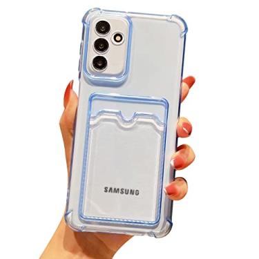 Imagem de Tuokiou Capa carteira transparente para celular Samsung Galaxy A13 5G Upgrade Card Slot Case Slim Fit Capa protetora macia TPU à prova de choque com lindo porta-cartões para Samsung Galaxy A13 5G 6,5