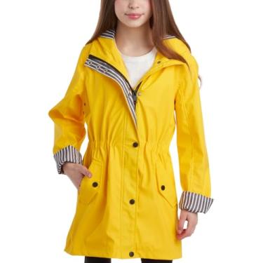 Imagem de URBAN REPUBLIC Casaco de chuva para meninas – Casaco Anoraque leve e impermeável – Jaqueta de chuva corta-vento (7-16), Amarelo, 10-12