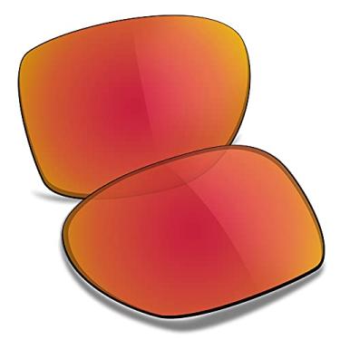Imagem de TRUSHELL Lentes de reposição polarizadas para óculos de sol Oakley Gauge 8 L OO4124 62 mm vermelho fogo - Polarizadas