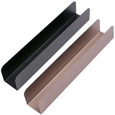 Imagem de Dadamong 2 moldes antiaderentes em forma de U para pão de biscoito baguete torrada, forma de bolo retangular de aço carbono, formas de biscoitos de cranberry para assar na cozinha (champanhe e preto)